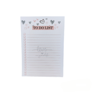 Block de notas To do list de la colección Love Myself. Para organizarte sin olvidarte de quererte cada dia