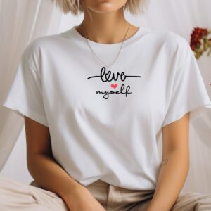 Camiseta autentica de amor propio "Love Myself". Ámate mucho y bien, siempre